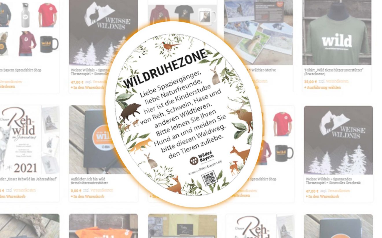 Jetzt im Shop: Schild für Wildtierschutz im Winterrevier